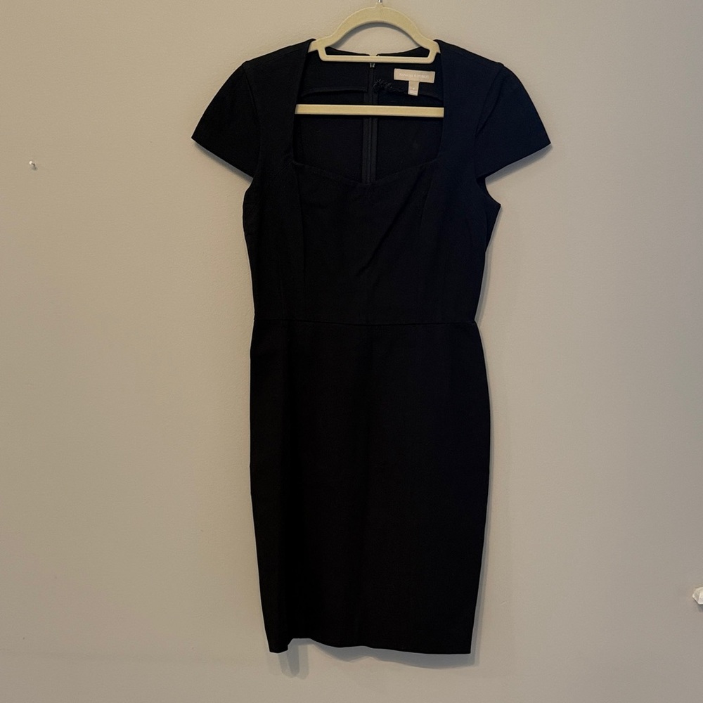 Banana Republic Black Cap Sleeve Midi Dress